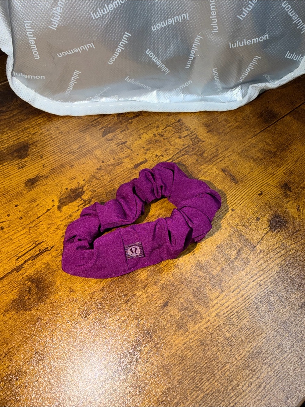 Lululemon uplifting scrunchie in Chilled Grape